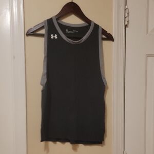 Women'sUnder Armour Black Tank with Light Gray Trim